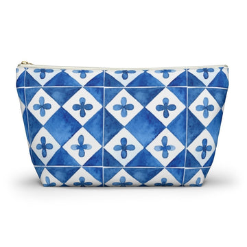 Capri Ceramics Tiles Accessory Pouch w T-bottom Travel Bag - AMALFITANA STORE